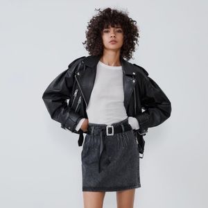 Zara faux leather jacket